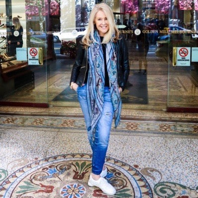 'Collins'  Luxurious Italian made large mosaic design scarf - The Block Collection