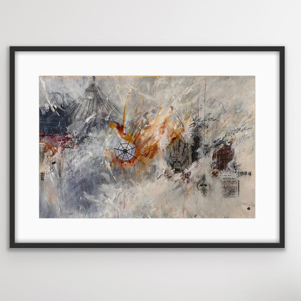 'Fire at The Block' an Original painting - The Block Collection