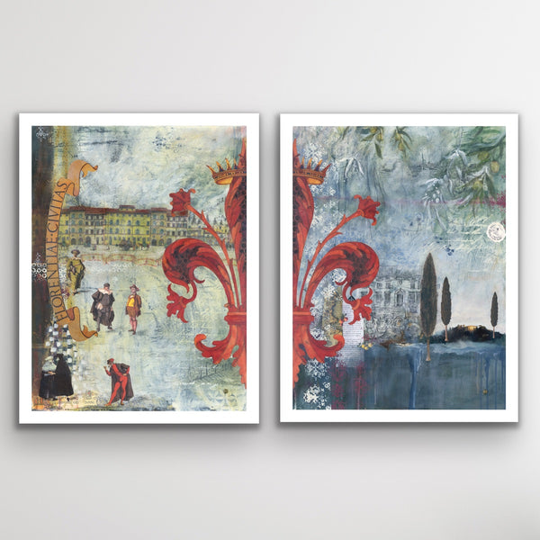 'Meet me in the square in Firenze' Wall Print - The Block Collection