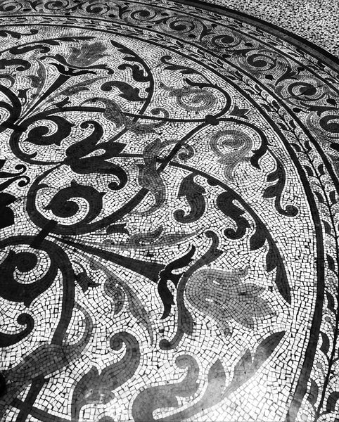 'The Dome Mono silk' Italian made 100% Silk Scarf 70cm x 70cm - The Block Collection