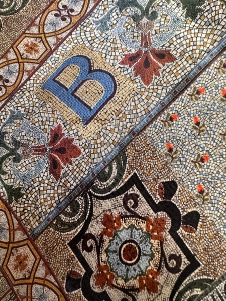 'New Patchwork mini scarf' Italian made small 100% Silk Kerchief neck or hair Scarf 53cm x 53cm - The Block Collection