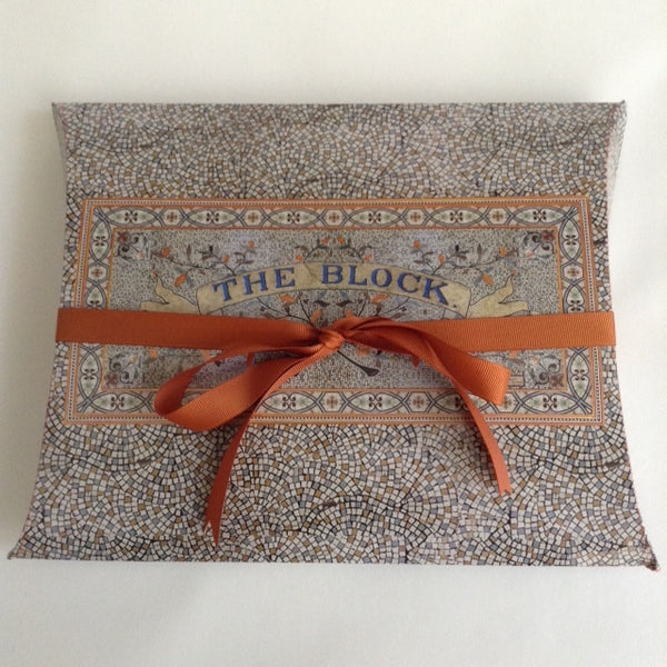 'Acorn Mosaic' 100% Silk MENS pocket square - The Block Collection