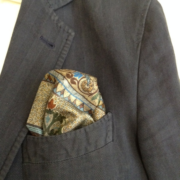 100% Silk Pocket Squares assorted set of x 3 - The Block Collection