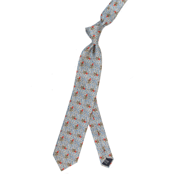 'Gumnut Blossom Mosaic' 100%  silk MENS Tie set - The Block Collection
