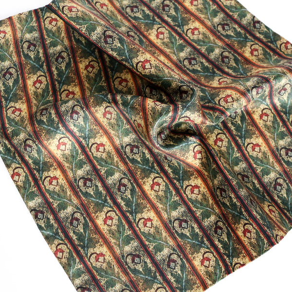'Acorn Mosaic' 100% Silk MENS pocket square - The Block Collection
