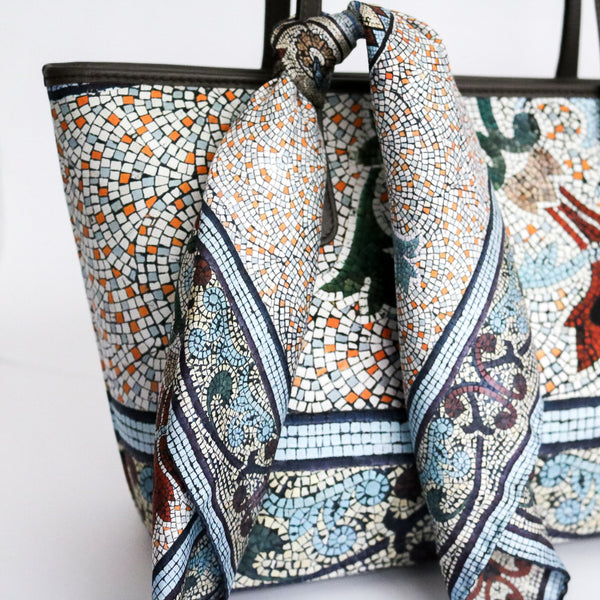 'Original Collins'  SMALL Silk Kerchief Scarf 53cm x 53cm - The Block Collection