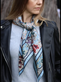 'Original Collins' CLASSIC Silk Scarf 90cm x 90cm - The Block Collection