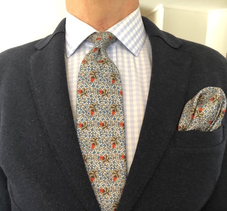The Gumnut Blossom 100% silk tie - The Block Collection