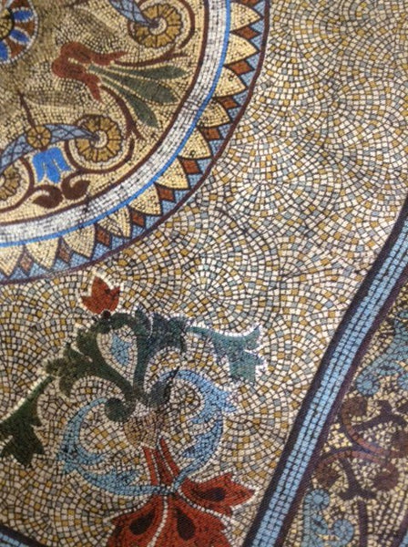 'Collins Mosaic' 100% Silk MENS pocket square 32cm - The Block Collection