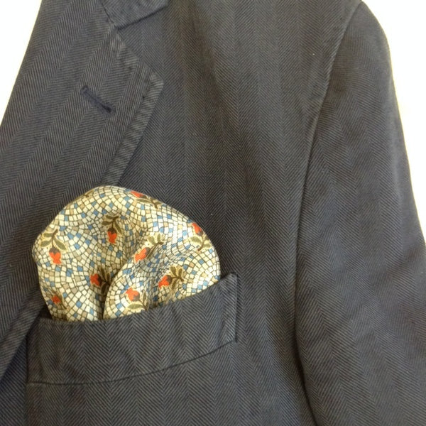 100% Silk Pocket Squares assorted set of x 3 - The Block Collection