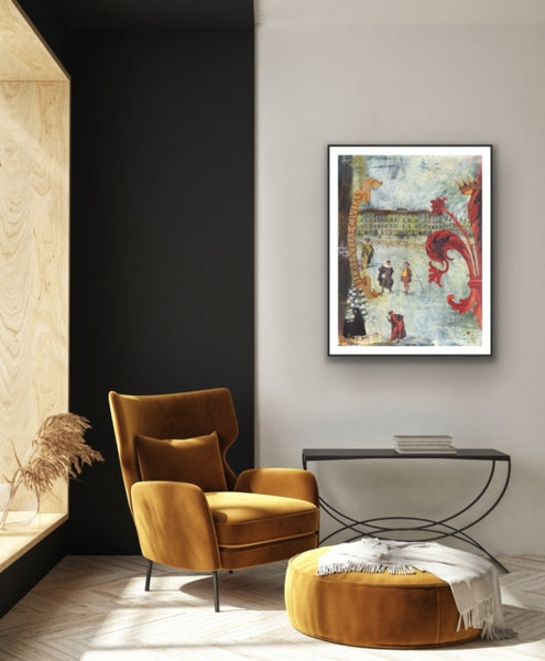 'Meet me in the square in Firenze' Wall Print