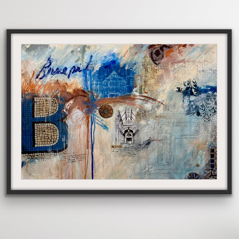 'Block Blue Print' an Original painting