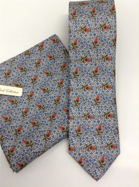 The Gumnut Blossom 100% silk tie - The Block Collection