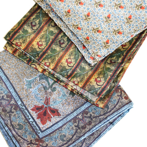 100% Silk Pocket Squares assorted set of x 3 - The Block Collection