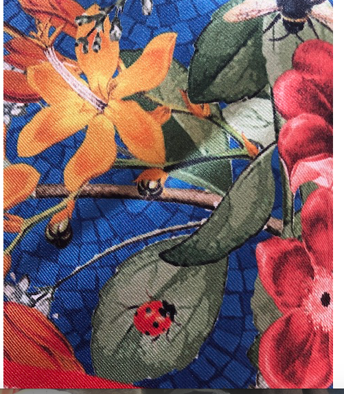 'Botanica Cornflower' CLASSIC Silk Scarf 90cm x 90cm - The Block Collection